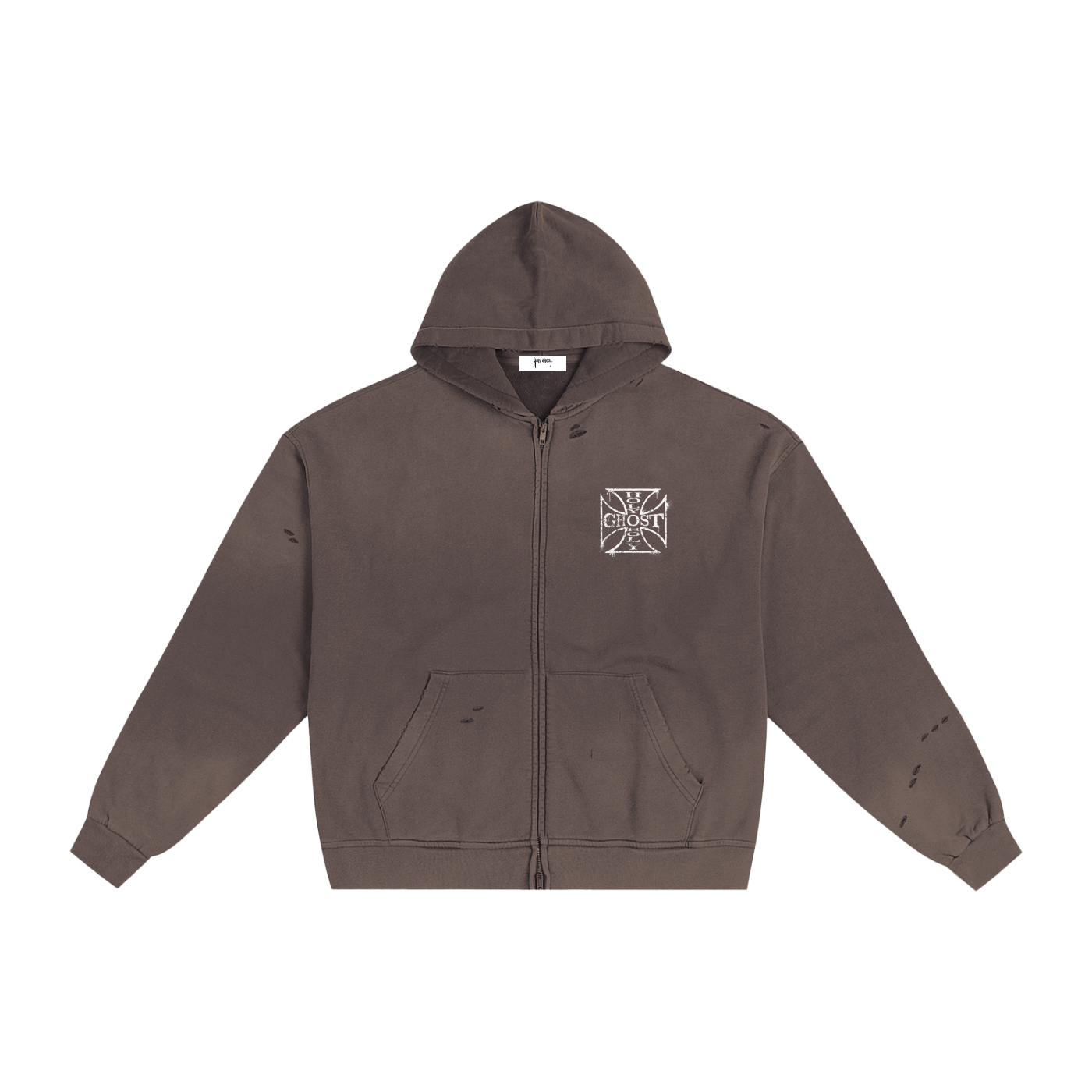 HOLYGHOST CRUSADERS DISTRESSED ZIP