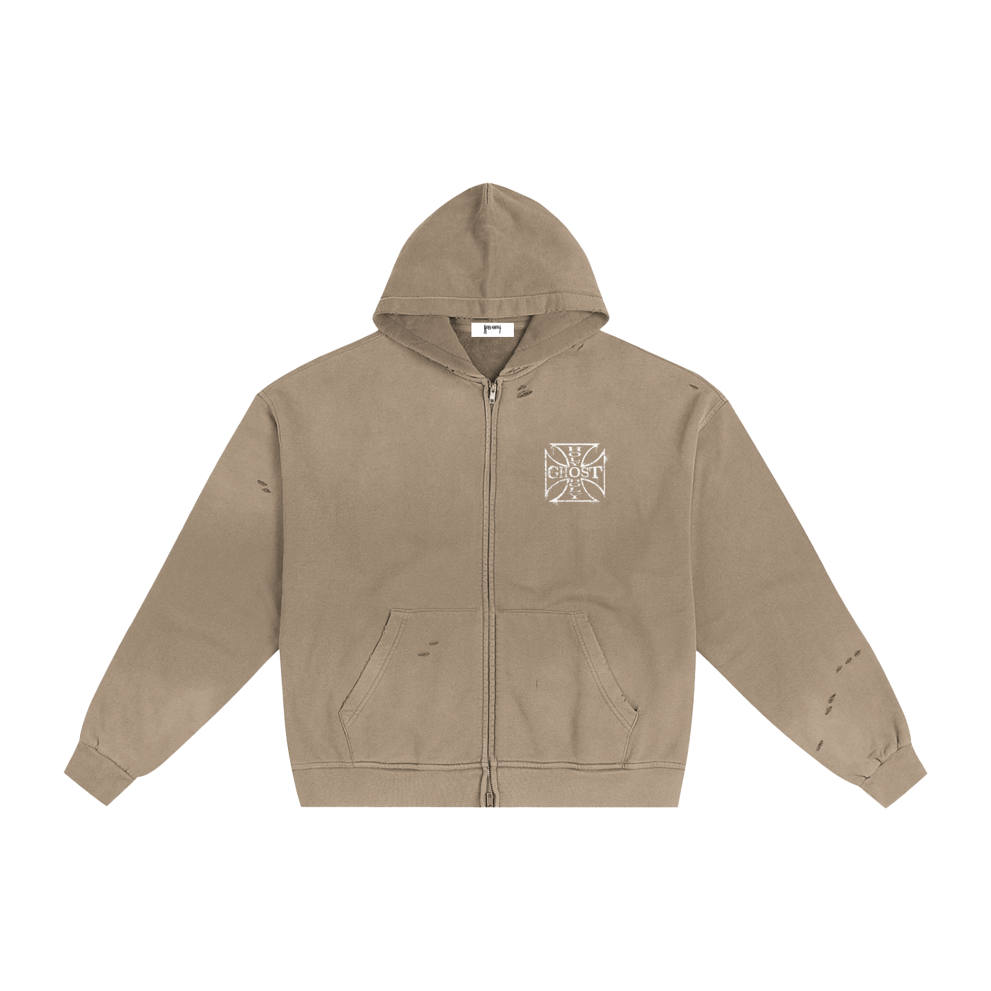 HOLYGHOST CRUSADERS DISTRESSED ZIP