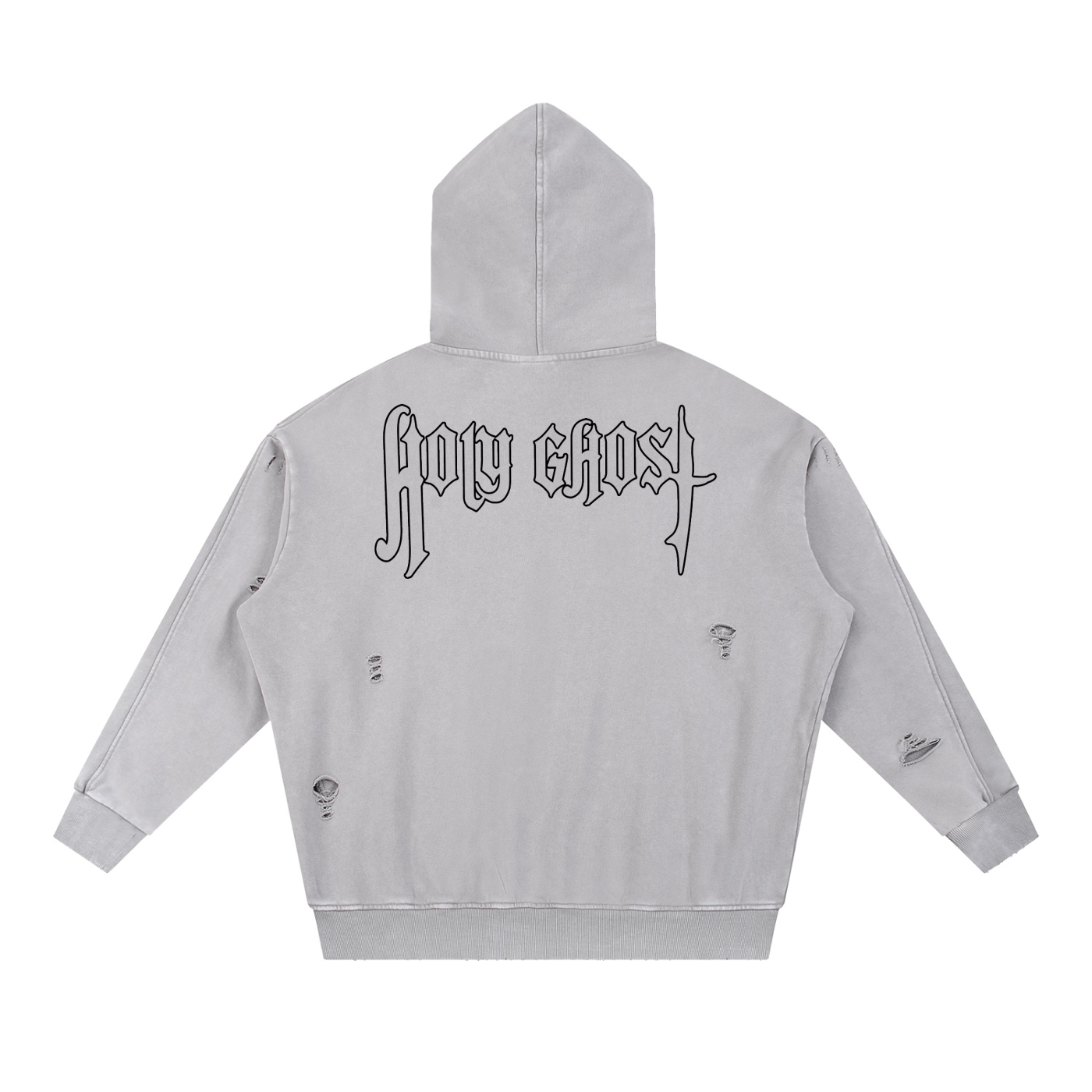 HOLYGHOST CRUSADER DISTRESSED HOODIE