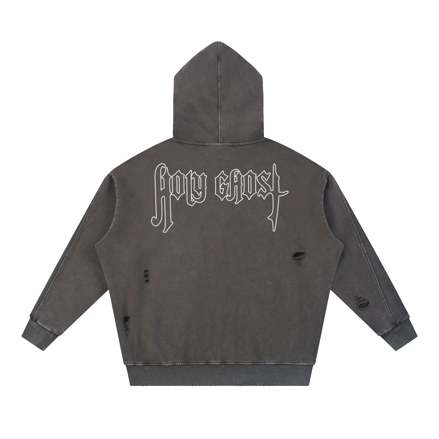 HOLYGHOST CRUSADER DISTRESSED HOODIE