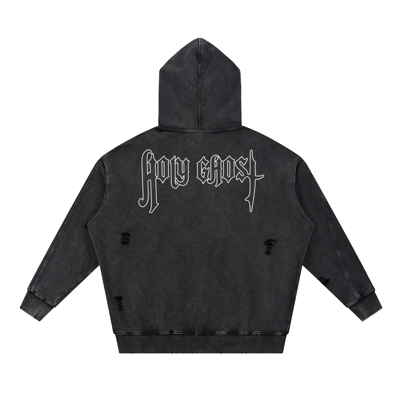 HOLYGHOST CRUSADER DISTRESSED HOODIE